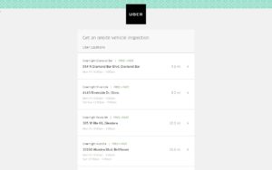uber driver signup choose a different location page