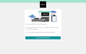 uber driver signup find inspection center page