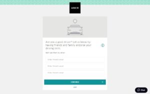 uber driver signup optional having friends endorse your driving skills page